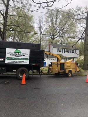 Vermeer 1800 XL Wood chipper and chip truck