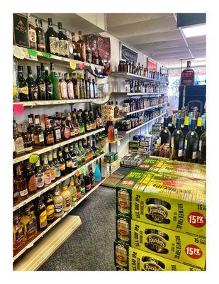 Inside Kouts Liquors. 302 N Main St, Kouts, IN  Small Store in Charming Small Town in Indiana. Nice Variety of Beer Vine Liquors. Cool!