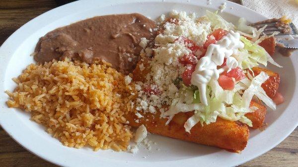 Enchiladas con pollo