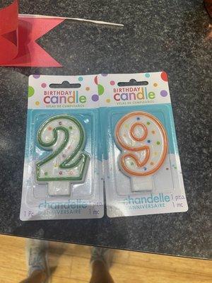 Classic number candles