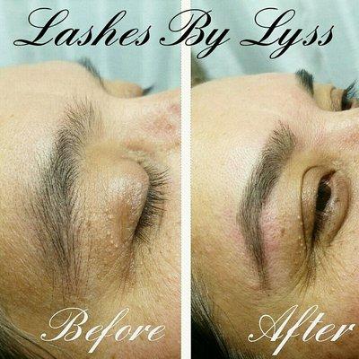 Brow wax, shape and tint.