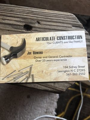 Articulate Construction