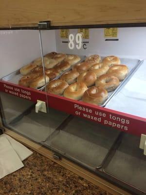 $.89 for a bagels and  donuts