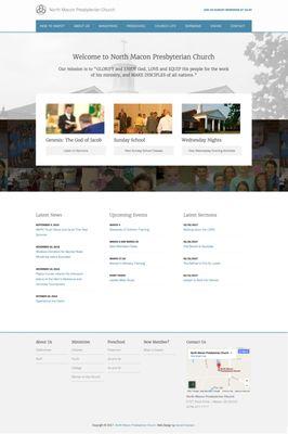 Church website design and development for North Macon Presbyterian Church.