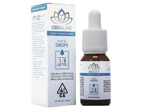 1:5 CBDA:THCA non-psychoactive 300+mg THCA per bottle