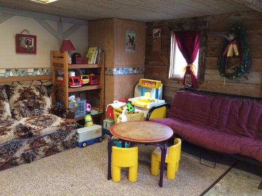 The first floor of the Cottage has an awesome play area!