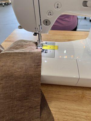 Sewing my project!