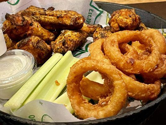 Onion Rings and Wally style Chicken Wings