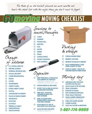 Moving checklist