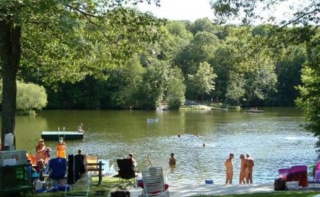 Families enjoy Sandy Beach at Rock Lodge Pond