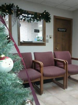 View from the waiting room during the holidays. :)