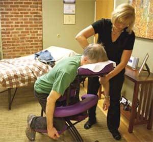 Chair massage - a great energizer!