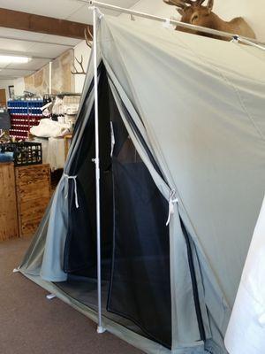 Front view of canvas Profile tent