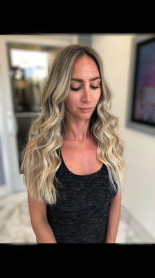 Full balayage & extension install by Adriana