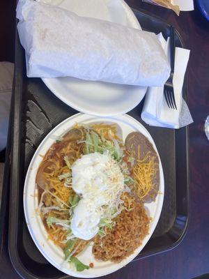 Chile relleno and enchilada plate