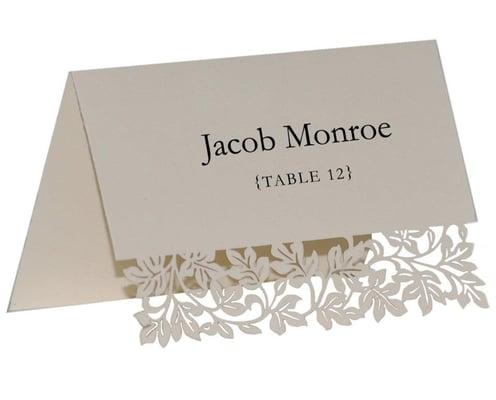 Laser-cut place card