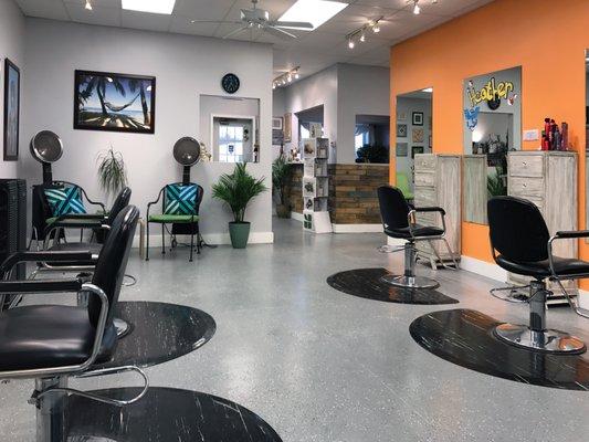 Newly renovated hair studio.