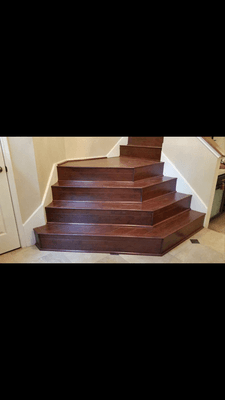 Custom laminate stairs.