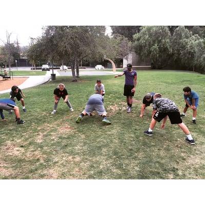 Little pick up up game of football after training