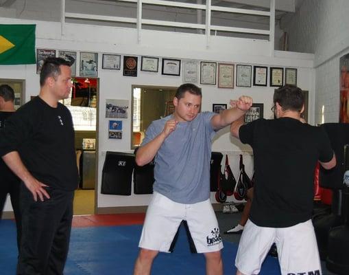 Working on defense with Sifu Kevin