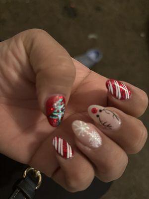 My Holiday nails. Love them