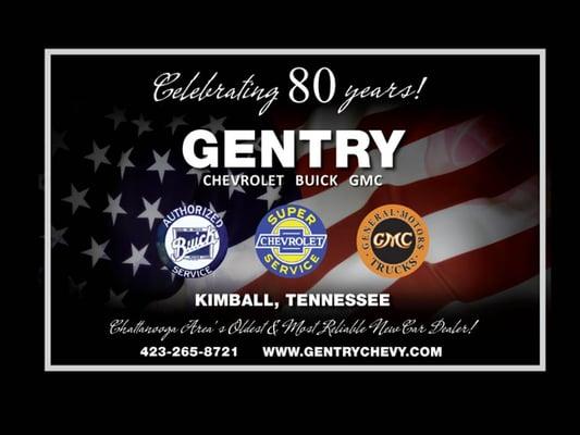 Gentry Chevrolet Buick GMC... since 1932...