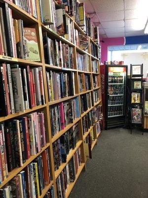 View of graphic novels inside Speeding Bullet Comics