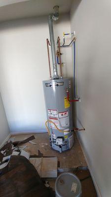 New Home Construction Water heater installations