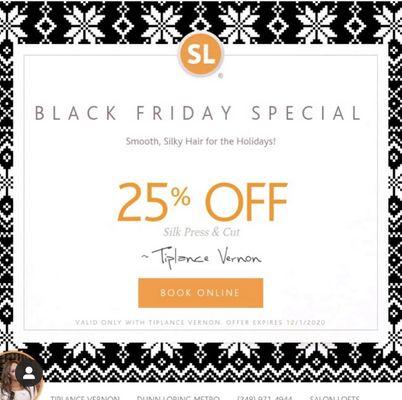 Black Friday Special Alert!!! Until December 1st! See you soon!