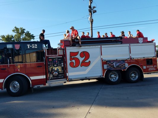 Parade with the little league