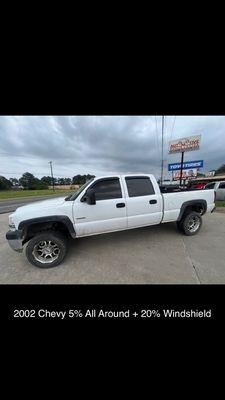 2002 Chevy 5% All Around + 20% Windshield