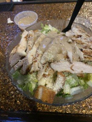 (Heated) Chicken caesar salad