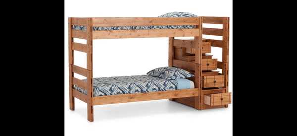 Durango Bunk Bed with Steps
  Twin: 105" L x 43" D x 64" H