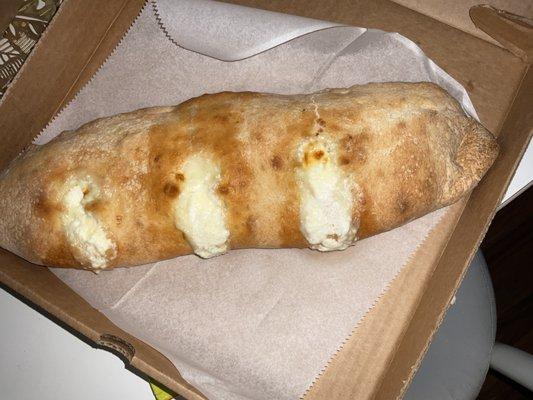 Plain cheese calzone