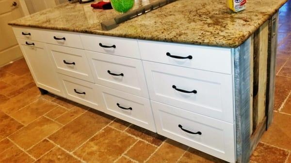 Aspen White Shaker style Full drawer Island