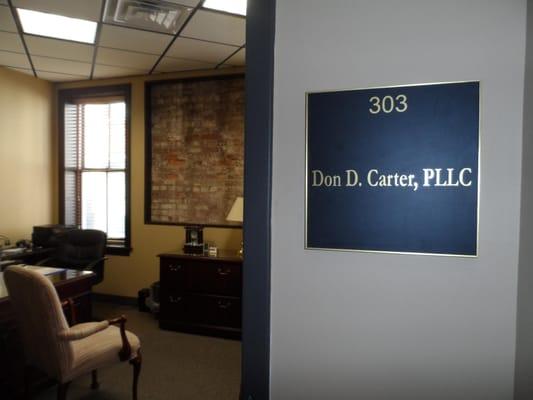 Don D. Carter is located at 313 S. Greene St, Greensboro, NC directly across from the Carolina Theater.