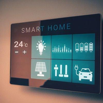 Wall mounted Smart Home control. There are many options, we can assist with the right solution for your home.