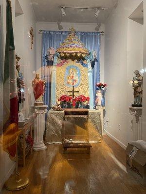 Go Directly across the street & check out  The Maria Della Cava Shrine @ All Saints Way Shrine in The North End Boston