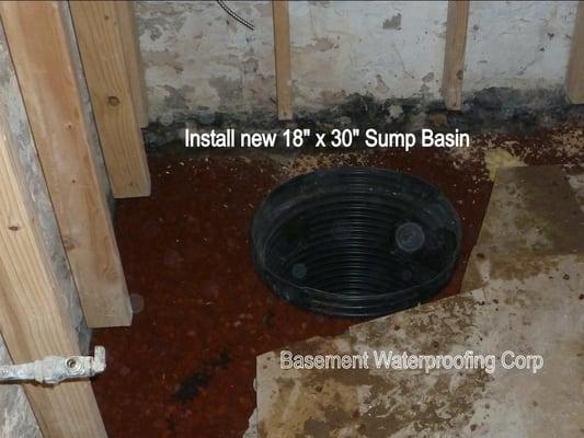 the 18' diameter by 30" deep sump basin is far better the shorter 24" deep sump basins.