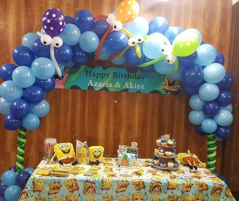 SpongeBob themed birthday party