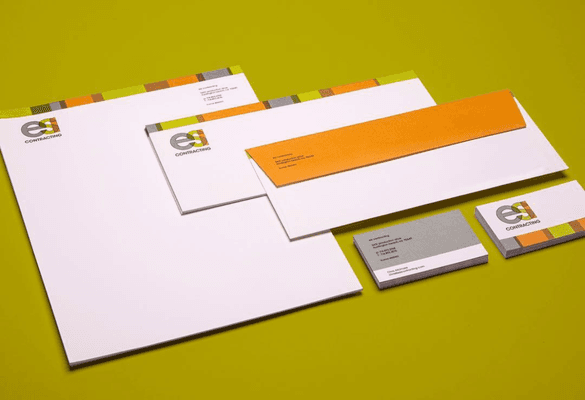 Logo and branding for ESI construction.