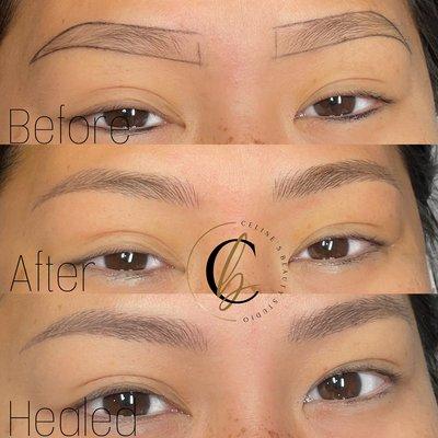 Healed Microblading results