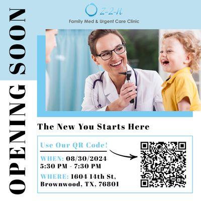 Come to the grand opening of Z-2-H Family Med & Urgent Care Clinic! 
  #FreeEvent #FreeFood #Freedrinks #GrandOpening #NewEvent
  #Opening