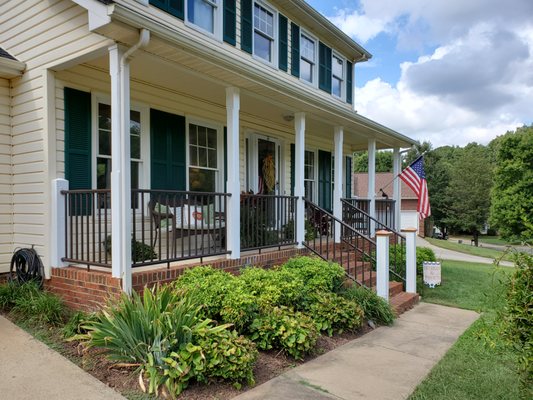 Aluminum railing installation.