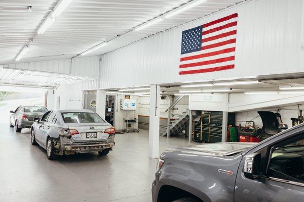 Lower level of the production floor