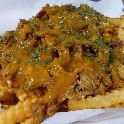 Pulled Chicken Loaded Fries