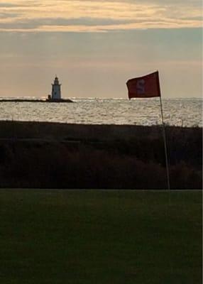 Hole #2 overlooking Saybrook Lighthouse and the Long Island Sound