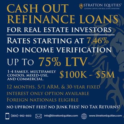 Cash Out No-Doc Loans Rates starting at 7.46%. Up to 75% LTV. APPLY NOW!