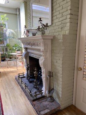 Upstairs room fireplace