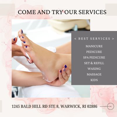 Come and try our services